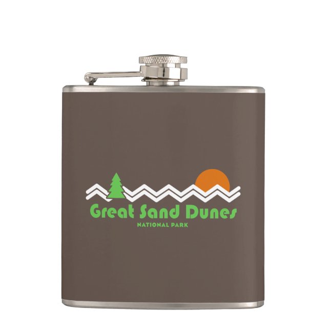 Great Sand Dunes National Park Retro Flask (Front)