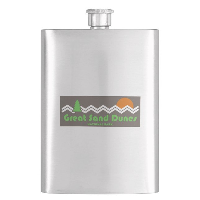 Great Sand Dunes National Park Retro Flask (Front)