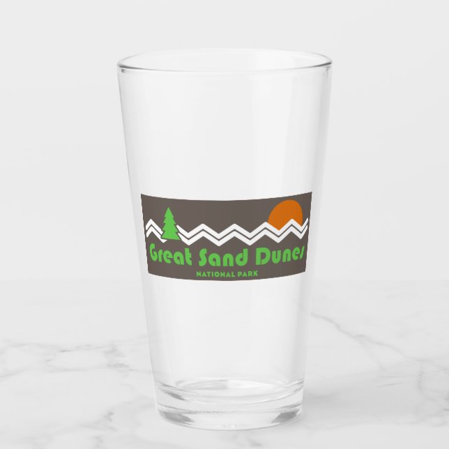 Great Sand Dunes National Park Retro Glass (Front)