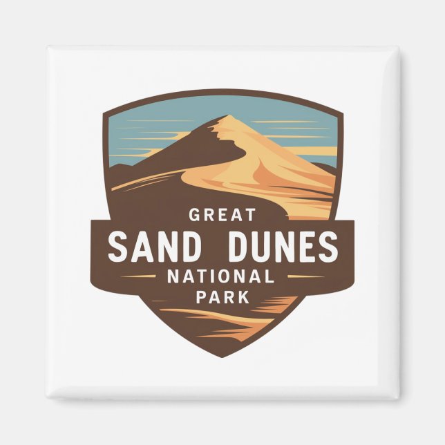 Great Sand Dunes National Park Travel Badge Magnet (Front)