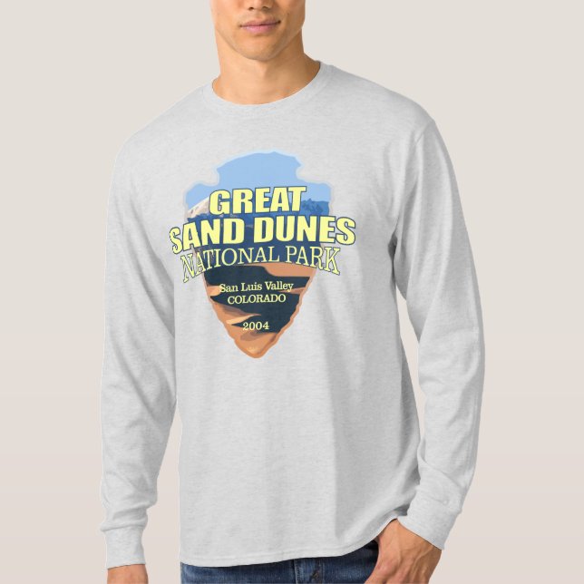 Great Sand Dunes NP (arrowhead) T-Shirt (Front)