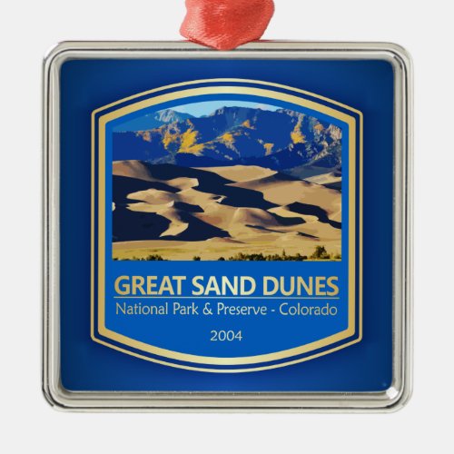 Great Sand Dunes NP PF1 Metal Ornament