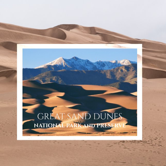 Great Sand Dunes, Sunset Shadows, Cleveland Peak Postcard (Creator Uploaded)
