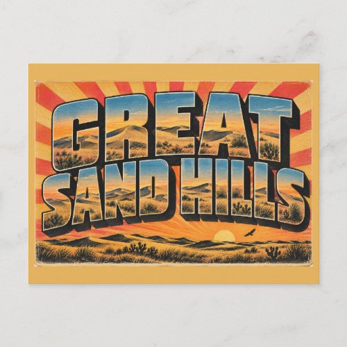 Great Sand Hills SK Desert Art Postcard
