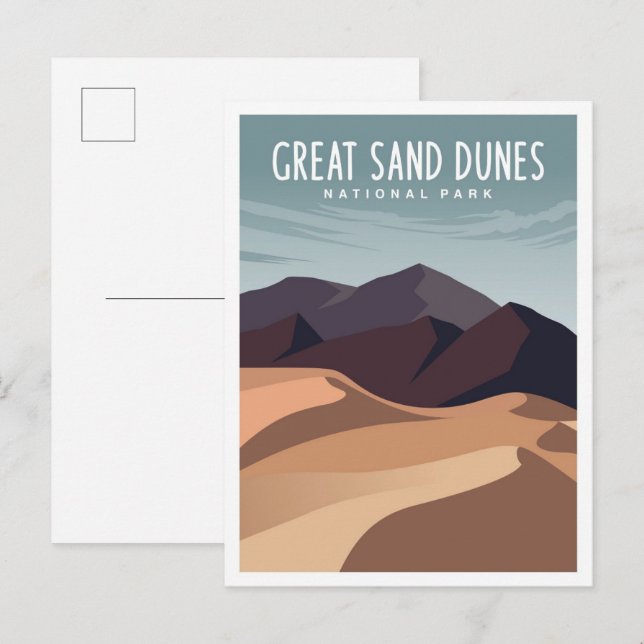 Great Sands Dune National Park Colorado Travel Postcard (Front/Back)