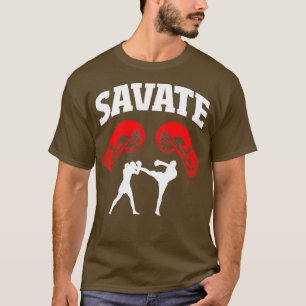 Great Savate Boxing Design Kick MMA Kickboxing  T-Shirt