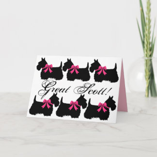 "Great Scott !",Scottish Terrier, It's a girl! (2) Card