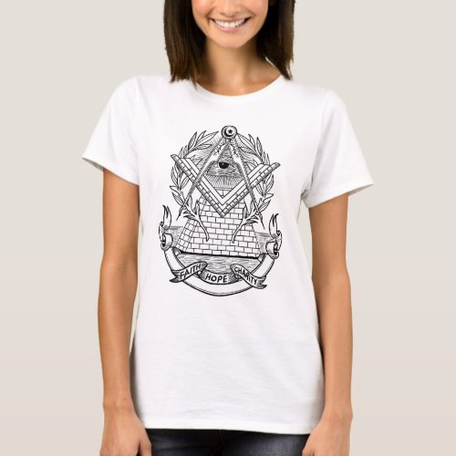 Great Seal Eye of Providence of Womens T_Shirts
