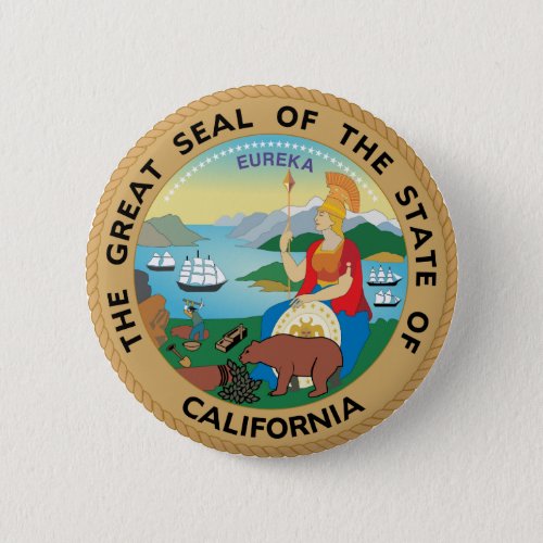 Great Seal of California Button