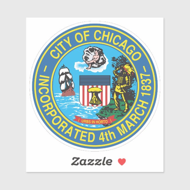 Great Seal of Chicago Sticker (Sheet)