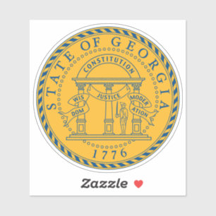 Great Seal of Georgia State Sticker