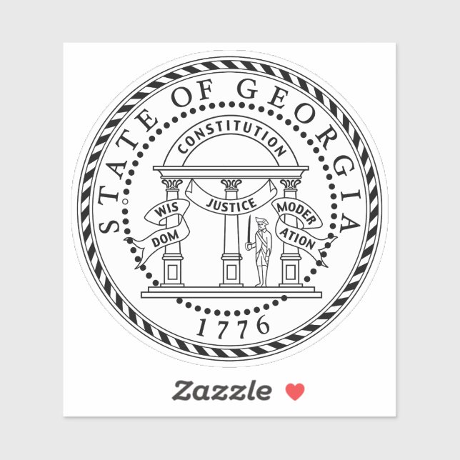 Great Seal of Georgia Sticker (Sheet)