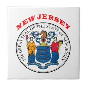 Great Seal Of  State New Jersey Ceramic Tile