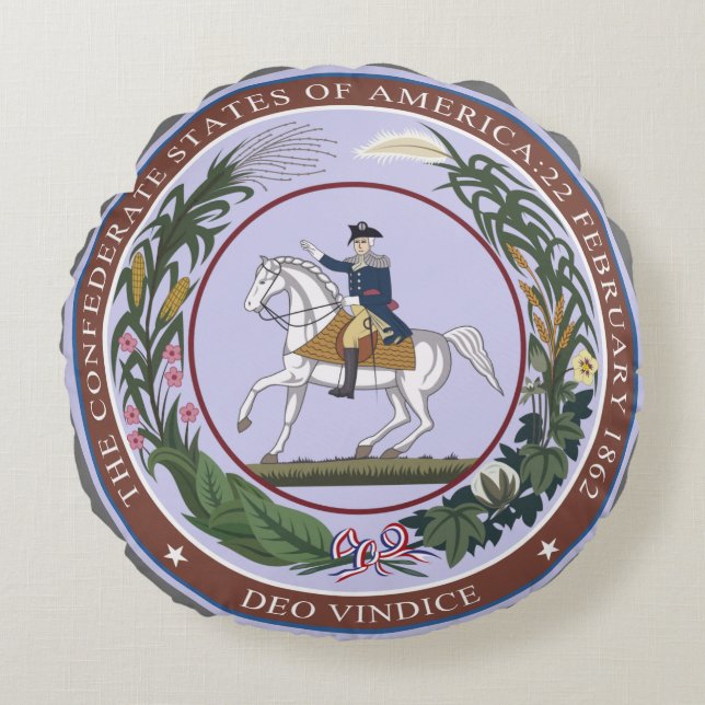 GREAT SEAL of the CONFEDERACY Round Pillow (Front)