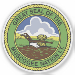 Great seal of the Muscogee Creek peoples, USA Sticker
