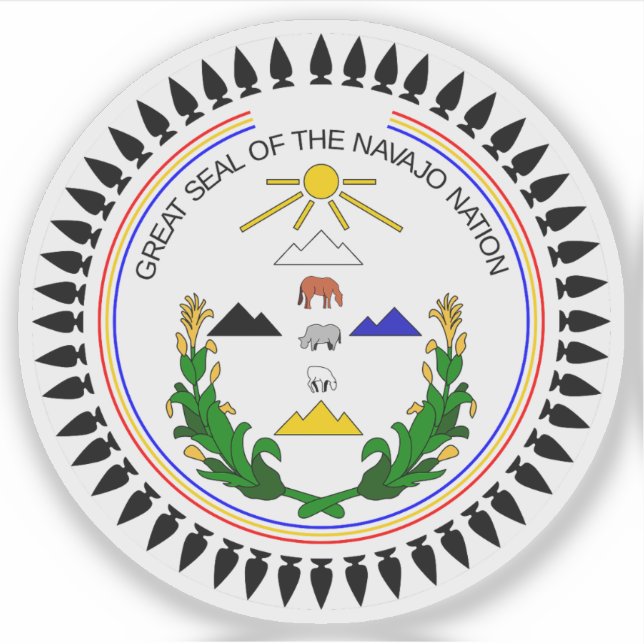 Great seal of the Navajo nation and tribe, USA Sticker (Front)