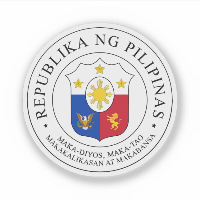 Great Seal of the Republic of the Philippines Sticker (Front)
