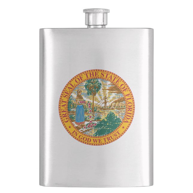 Great Seal Of The State Of Florida Flask (Front)