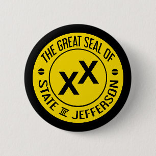 Great Seal of the State of Jefferson Button Badge
