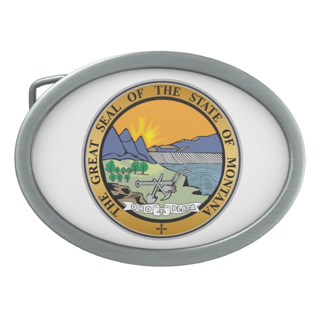 Great seal of the state of Montana Belt Buckle (Front)