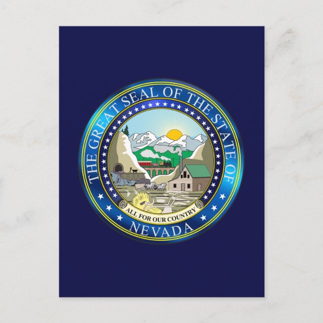 Great seal of the state of Nevada Postcard (Front)