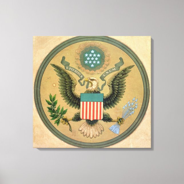 Great Seal of the United States, c.1850 Canvas Print (Front)