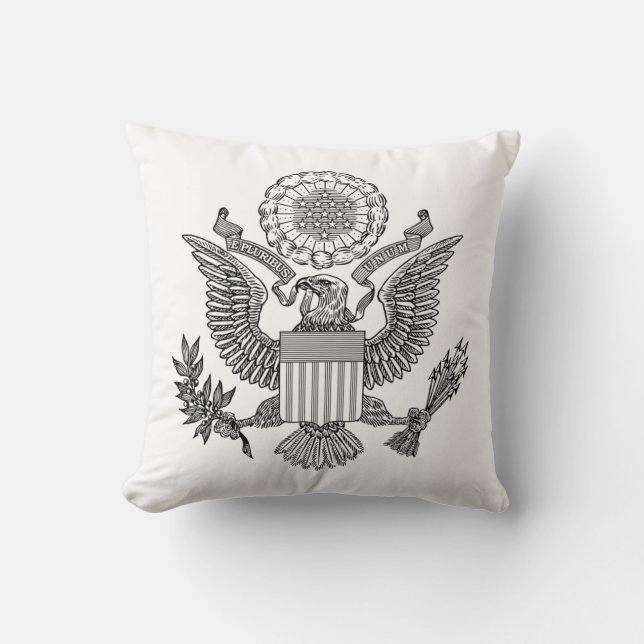 Great Seal of the United States of America (USA) Throw Pillow (Front)