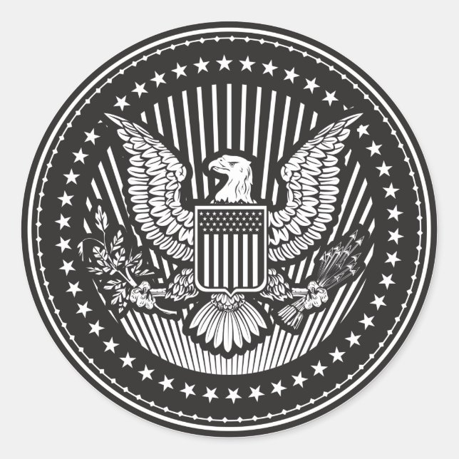 Great Seal of the United States Round Sticker (Front)