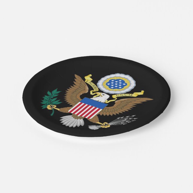 Great seal of United States Paper Plates (Angled)