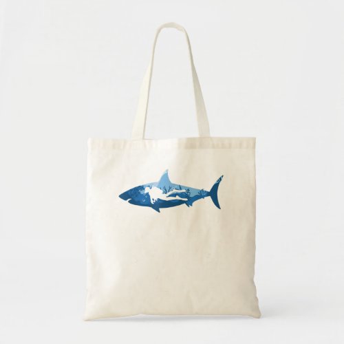 Great Shark Diver Design Scuba Diving  Tote Bag