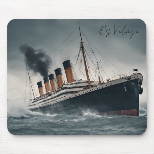 Great Ship Titanic on Ocean Classic  Mouse Pad