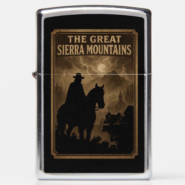 Great Sierra Mountains gold rush bandit  Zippo Lighter (Front)