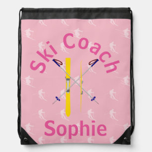 Great Ski theme Drawstring Bag