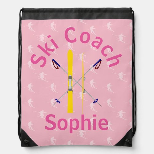 Great Ski theme Drawstring Bag