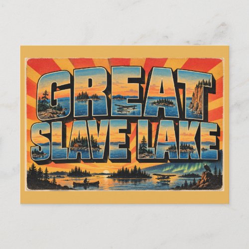 Great Slave Lake NT Deep Water Cliffs Art Postcard