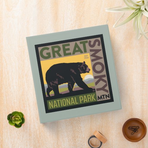 Great Smoky Mountain National Park Bear 3 Ring Binder