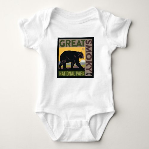Great Smoky Mountain National Park Bear Baby Bodysuit