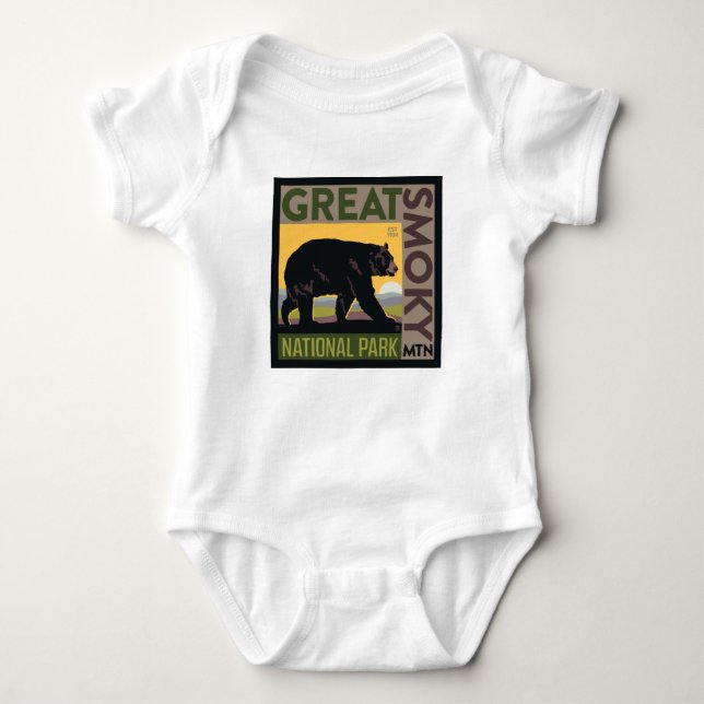 Great Smoky Mountain National Park| Bear Baby Bodysuit (Front)
