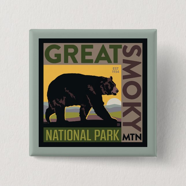 Great Smoky Mountain National Park| Bear Button (Front)