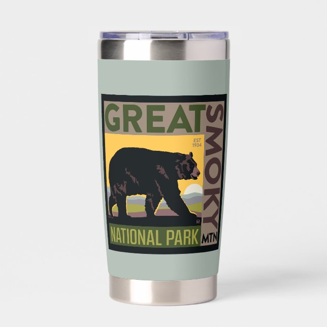 Great Smoky Mountain National Park| Bear Insulated Tumbler (Front)