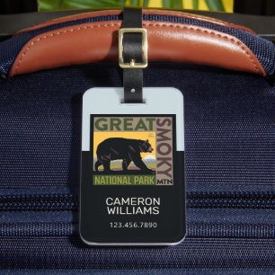 Great Smoky Mountain National Park  Bear Luggage Tag