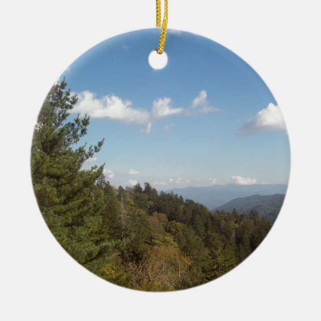 Great Smoky Mountain Vista 3 Ceramic Ornament (Front)