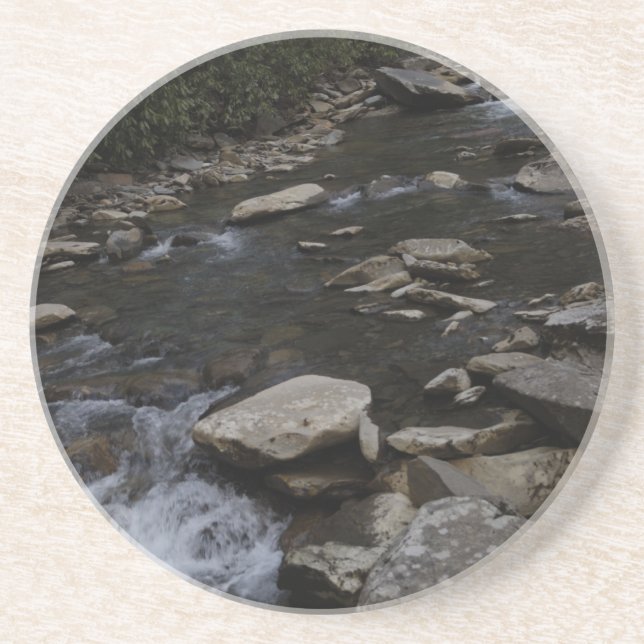 great smoky mountains 4 sandstone coaster (Front)