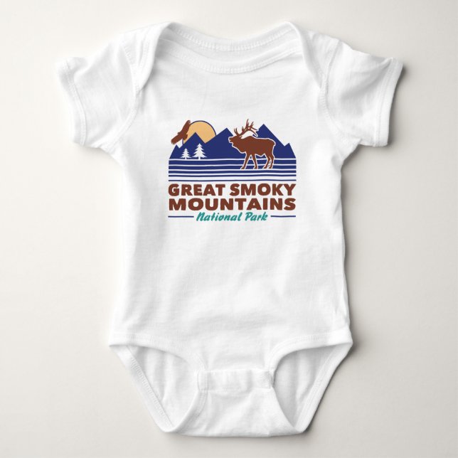 Great Smoky Mountains Baby Bodysuit (Front)