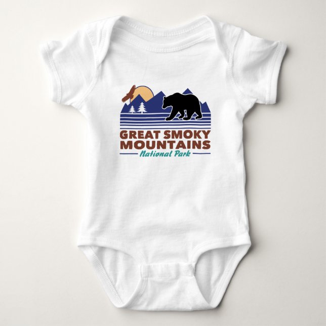 Great Smoky Mountains Baby Bodysuit (Front)