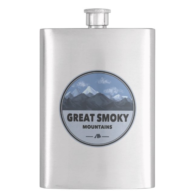 Great Smoky Mountains Camping Flask (Front)