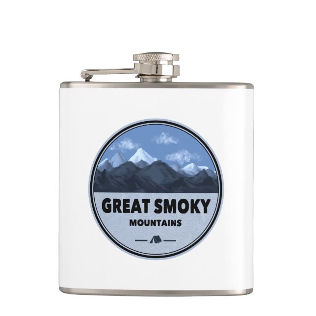 Great Smoky Mountains Camping Flask (Front)