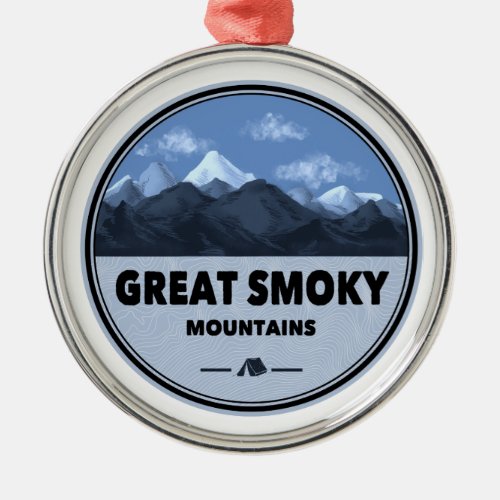 Great Smoky Mountains Camping Metal Ornament