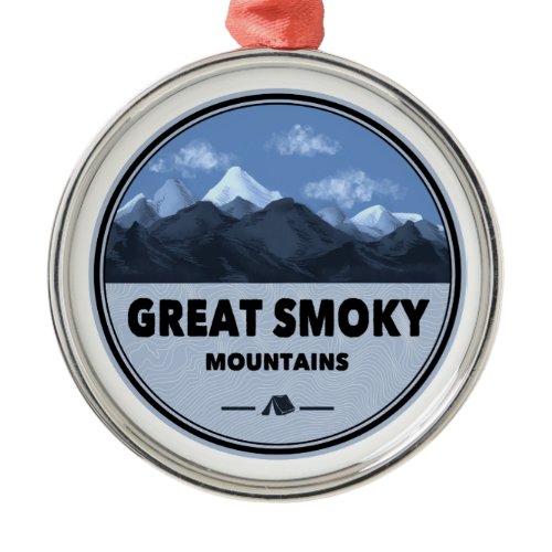 Great Smoky Mountains Camping Metal Ornament