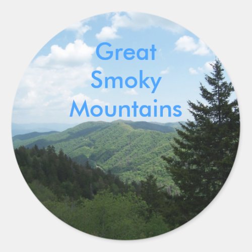 Great Smoky Mountains Classic Round Sticker